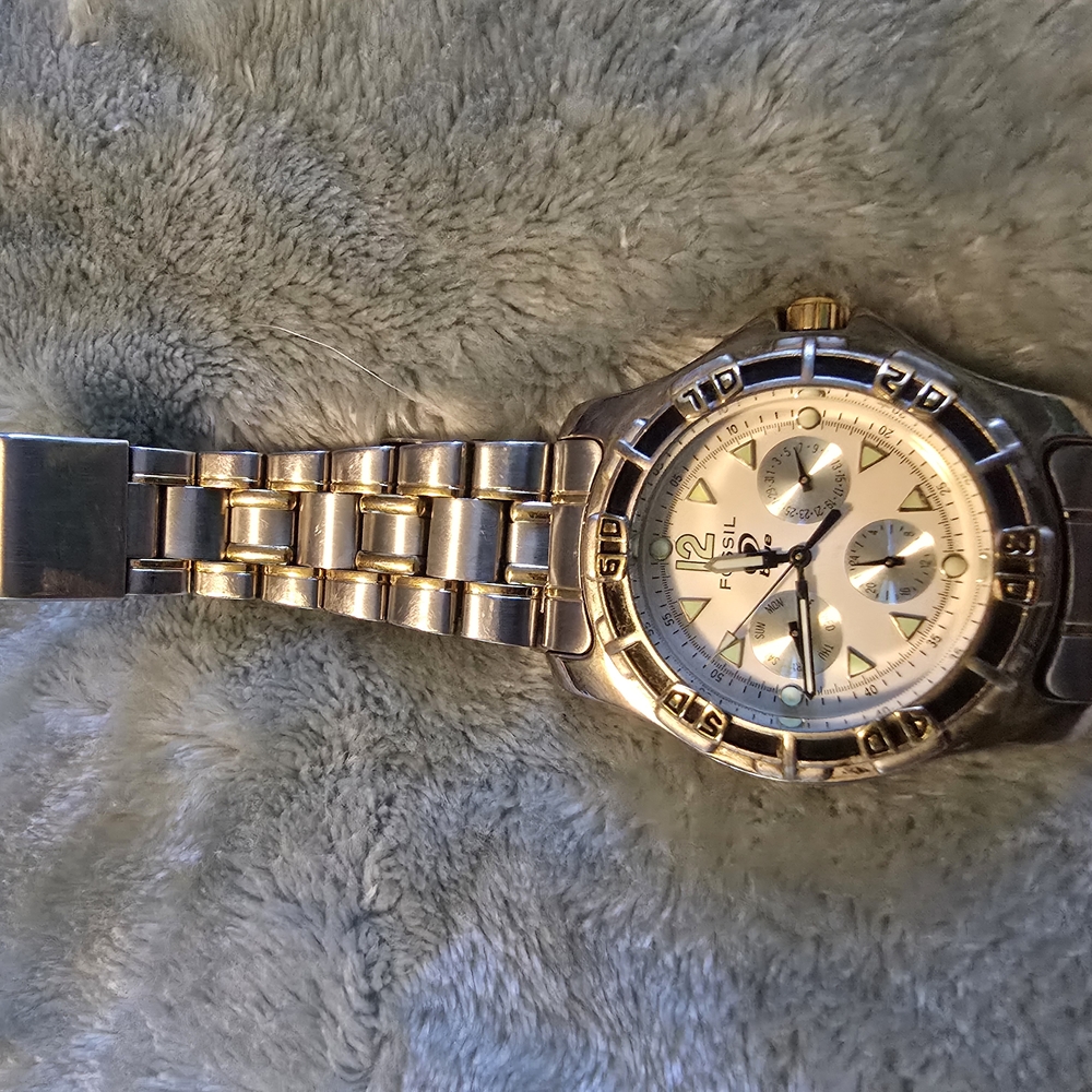 Fossil Silver and Gold Men's Watch